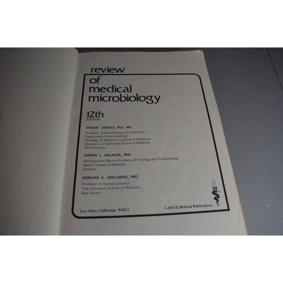 1974 Review Of Medical Microbiology 12th Edition By Jawetz Melnick & Adelberg La - Picture 5 of 11